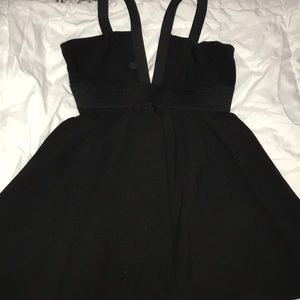 Black flowy mini dress